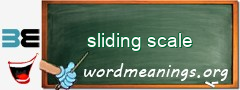 WordMeaning blackboard for sliding scale